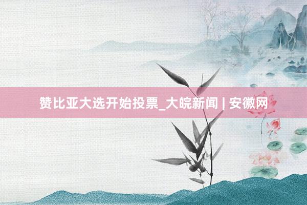 赞比亚大选开始投票_大皖新闻 | 安徽网
