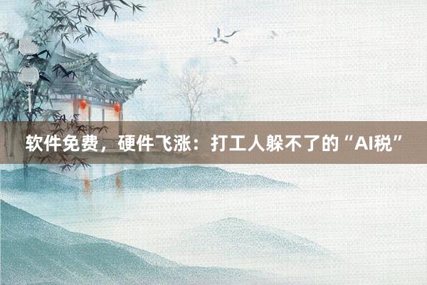 软件免费，硬件飞涨：打工人躲不了的“AI税”